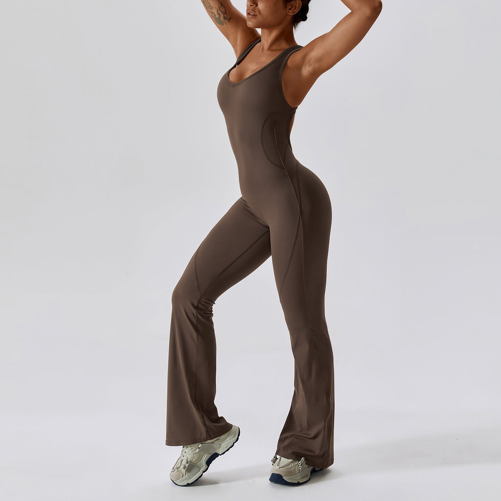 Sculpt Flare Onesie in Clay