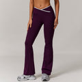 Contour Sculpt Flared Leggings in Plum
