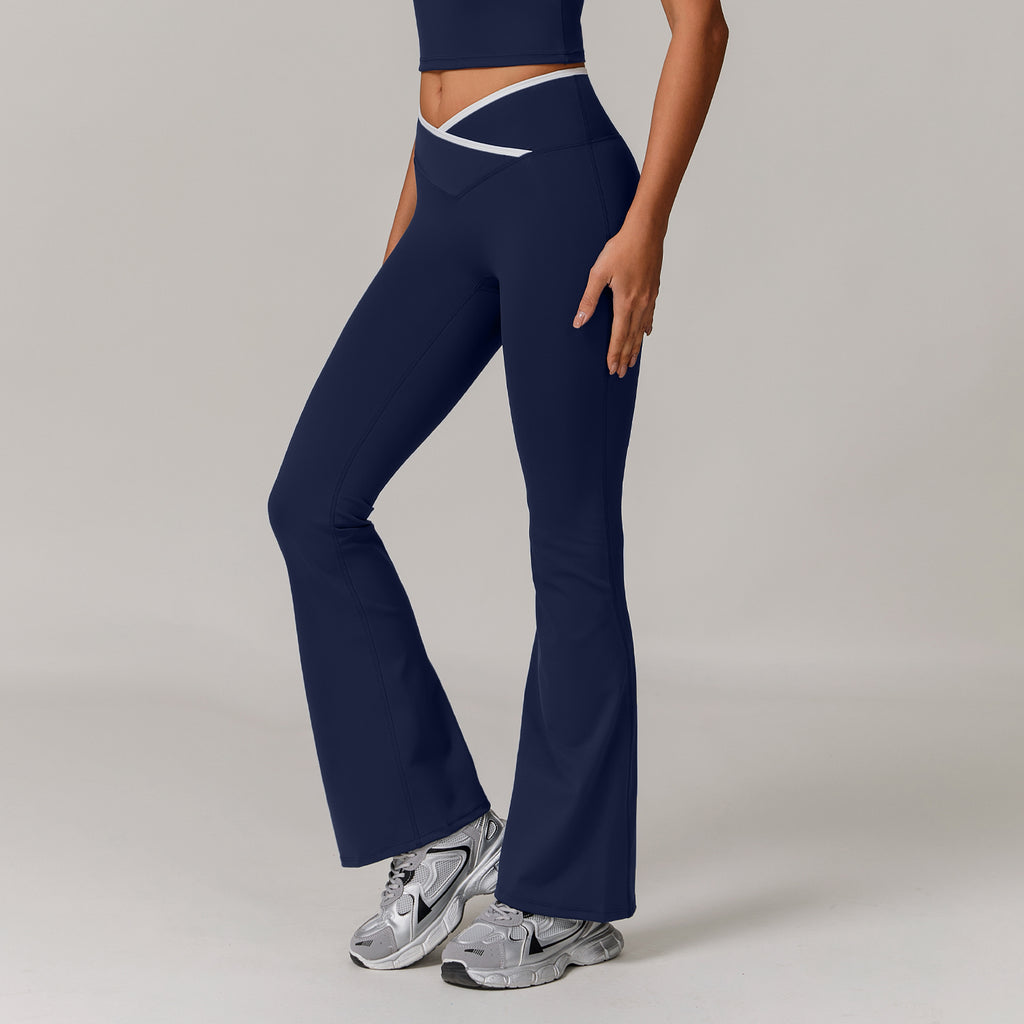 Contour Sculpt Flared Leggings in Navy