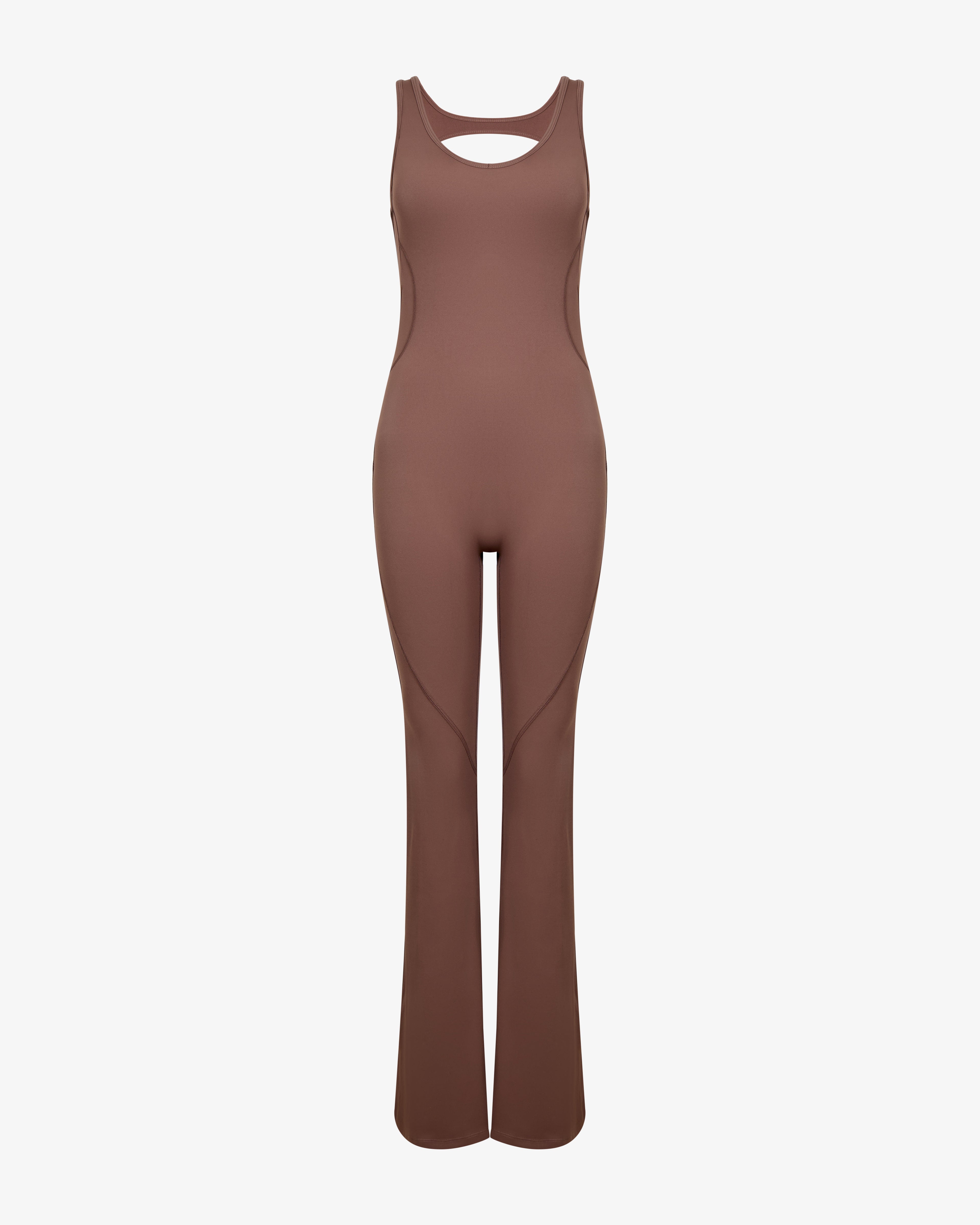Sculpt Flare Onesie in Clay