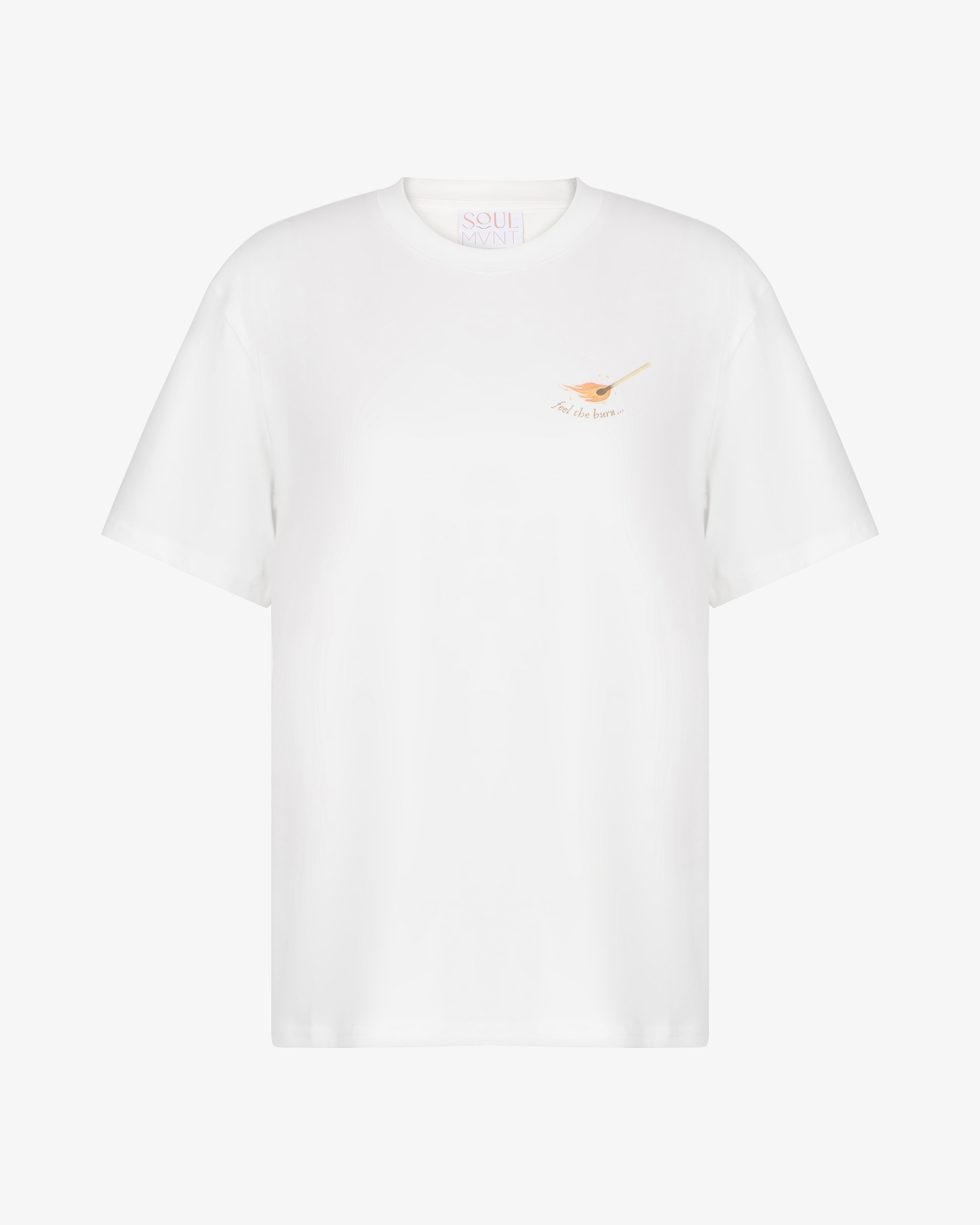 Feel the Burn Tee in White