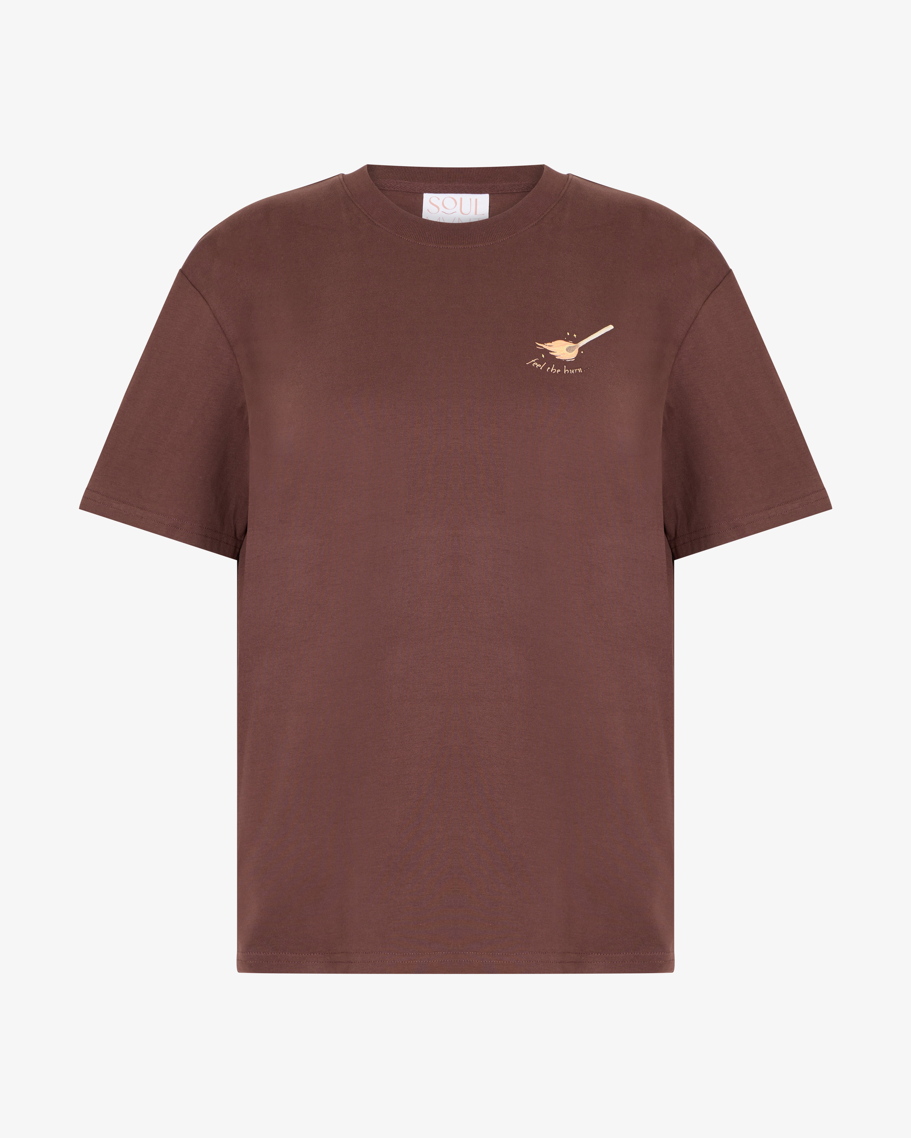 Feel the Burn Tee in Brown
