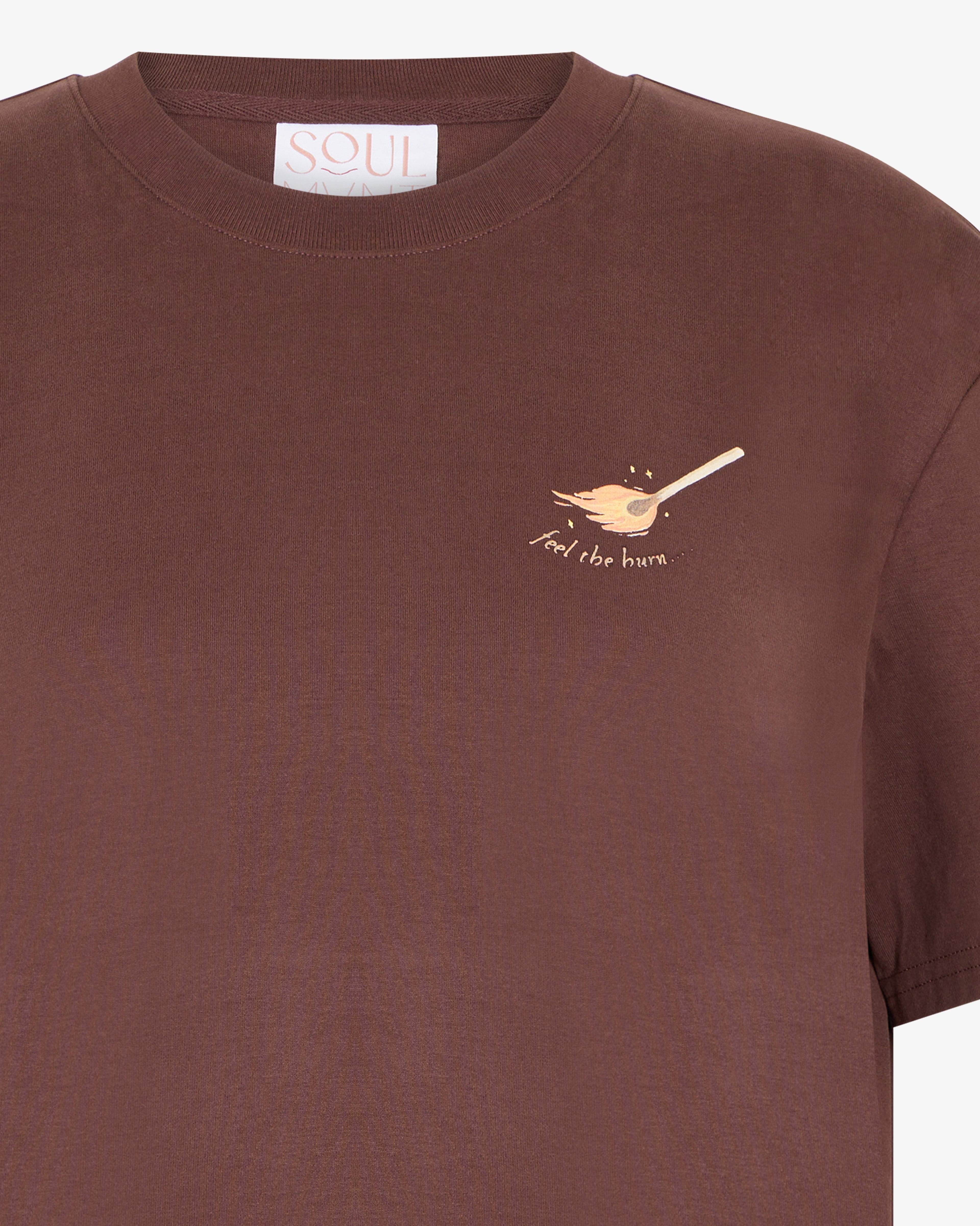 Feel the Burn Tee in Brown
