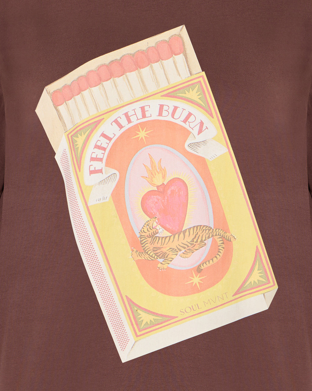 Feel the Burn Tee in Brown