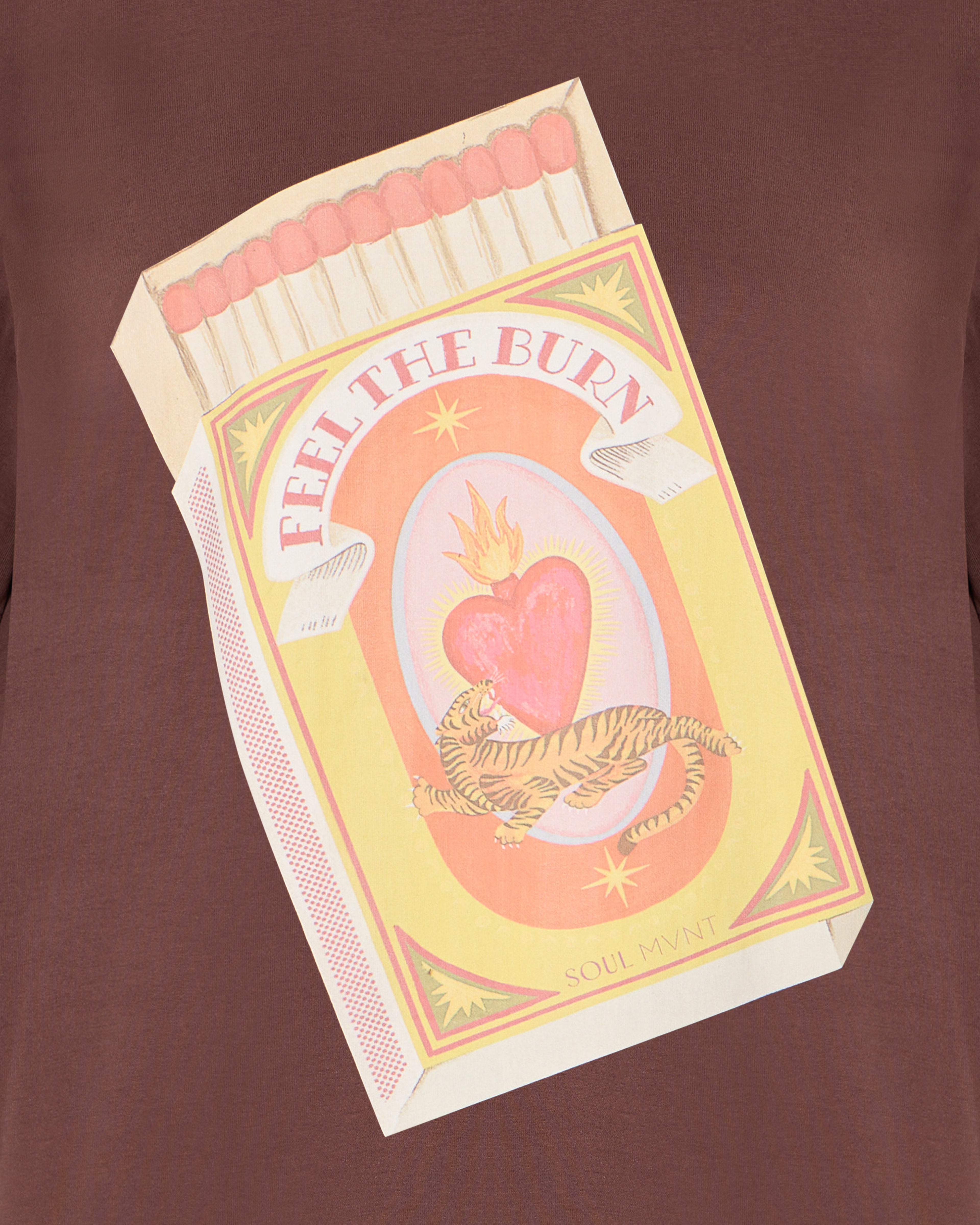 Feel the Burn Tee in Brown