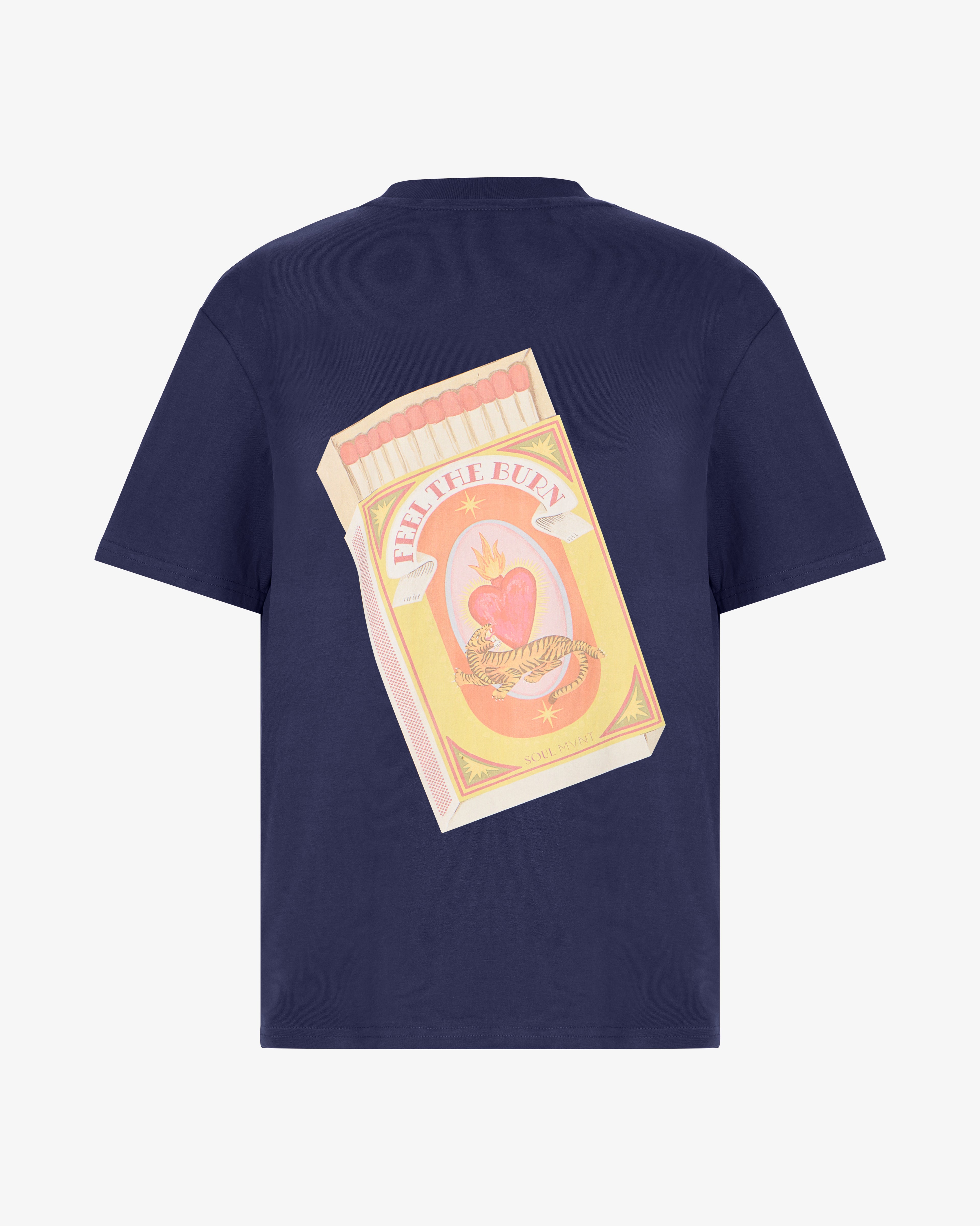 Feel the Burn Tee in Navy