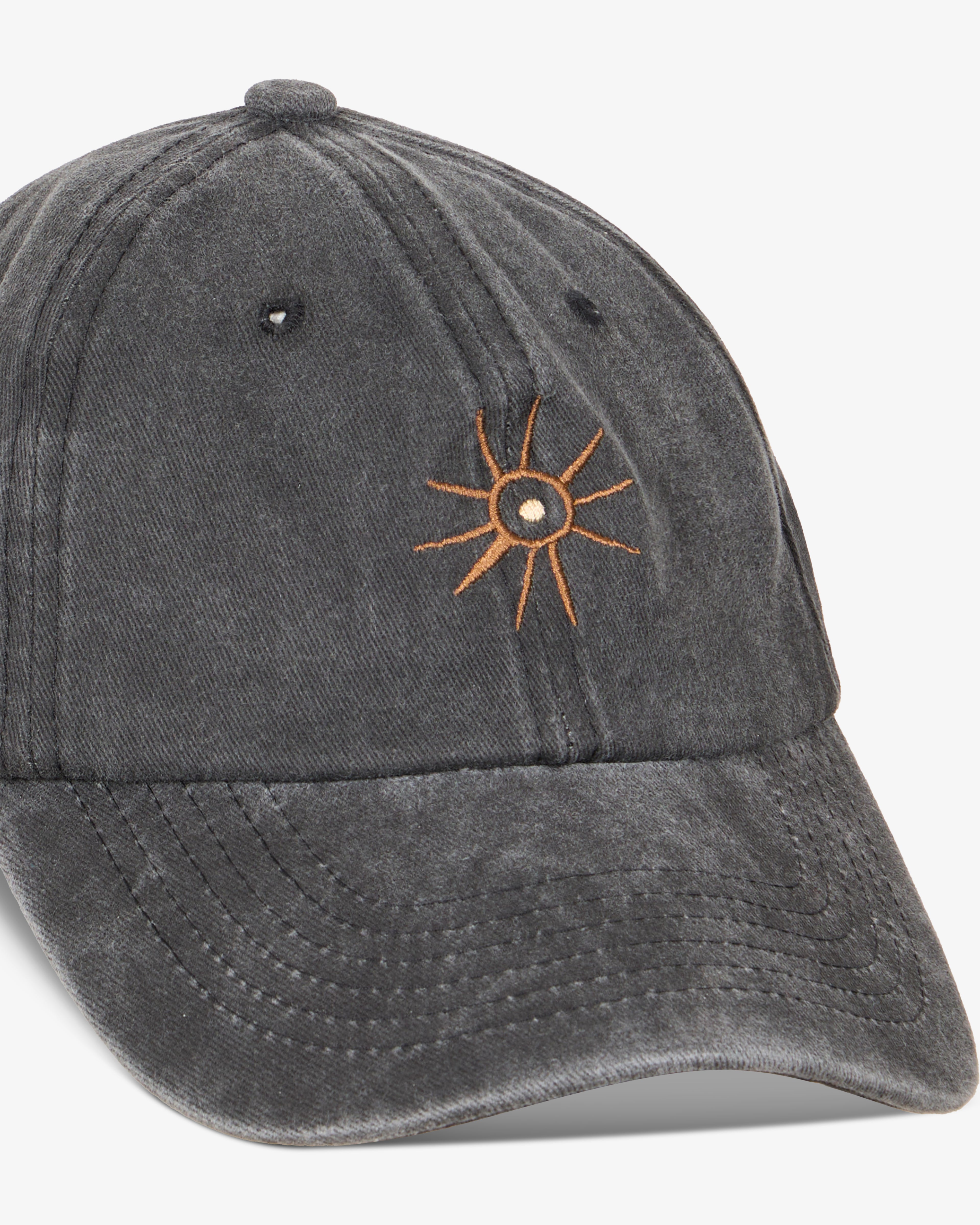 Soul Sun Washed Cap in Black
