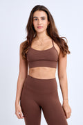 Scoop Sports Bra in Mocha