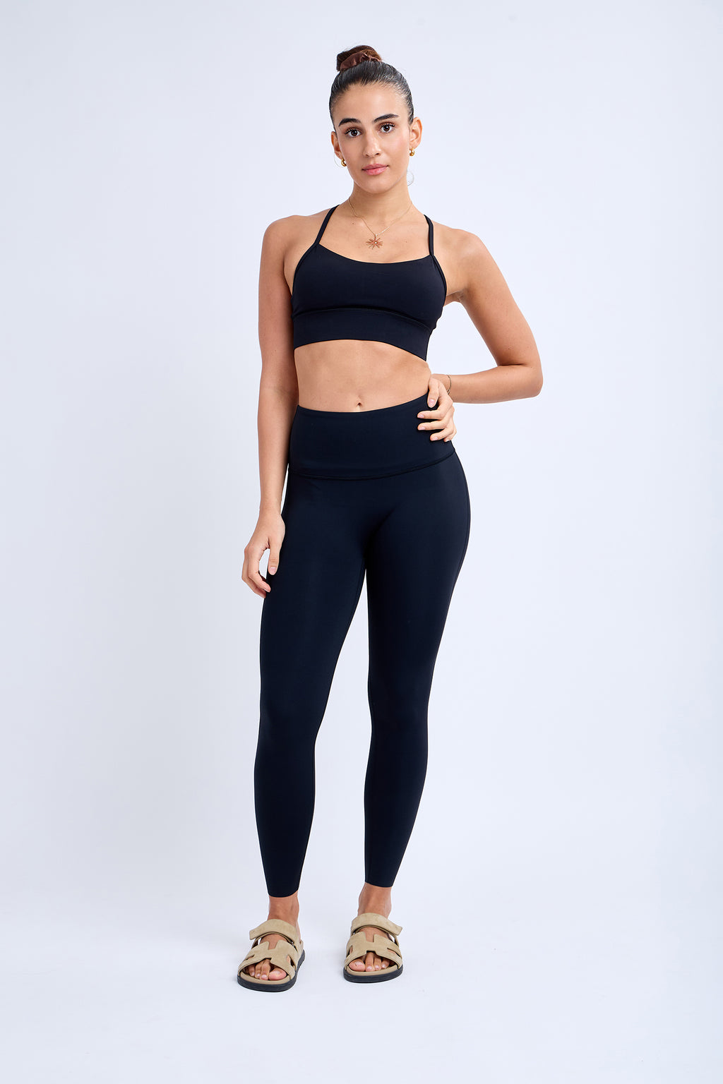 Laser Cut Leggings in Black