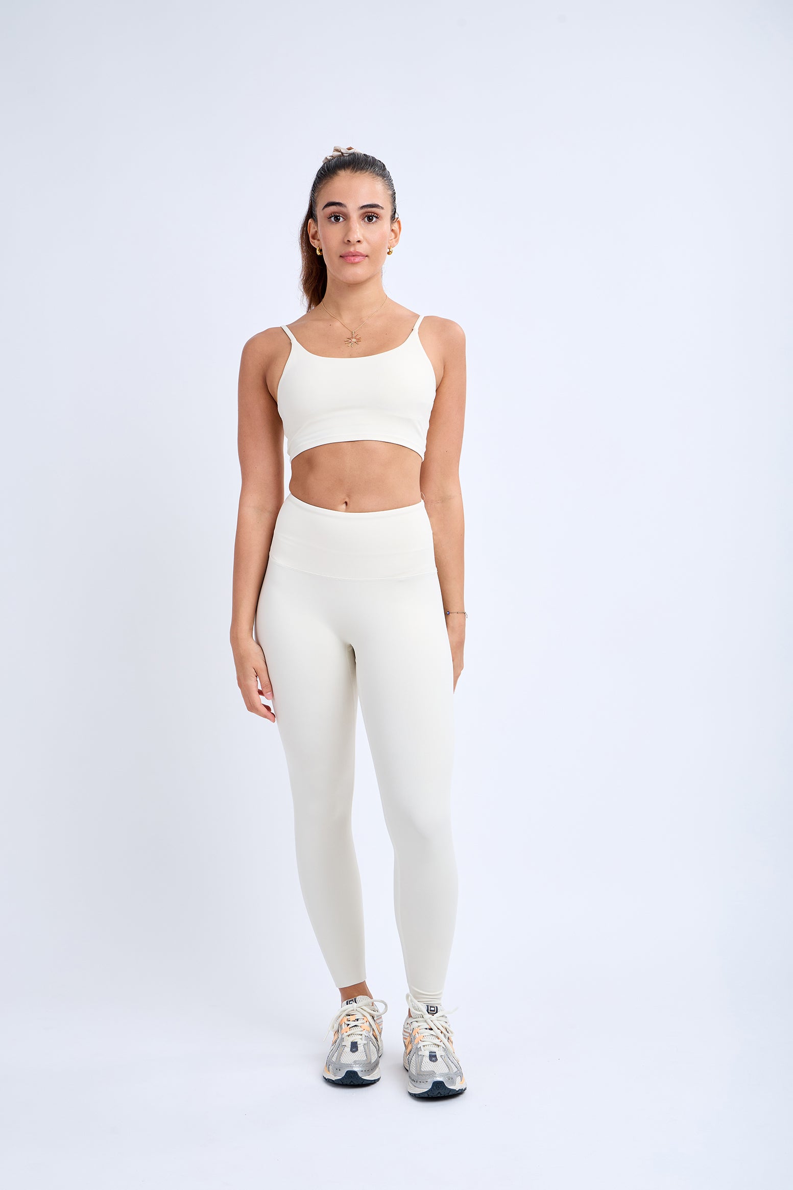 Laser Cut Leggings in Ivory