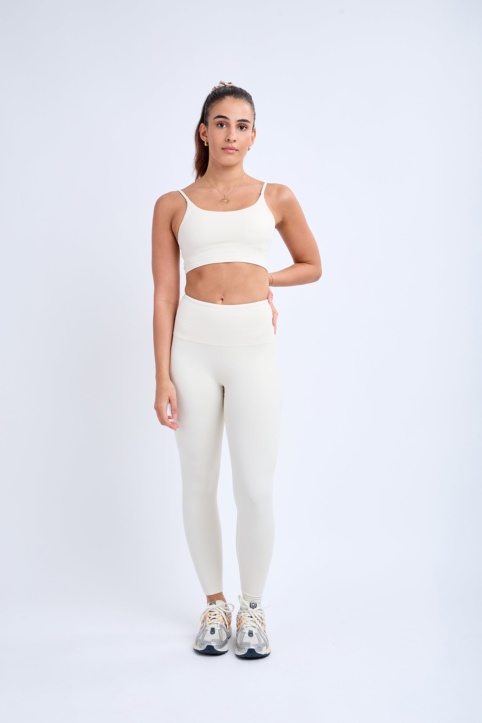Essential Bandeau Sports Bra in Ivory