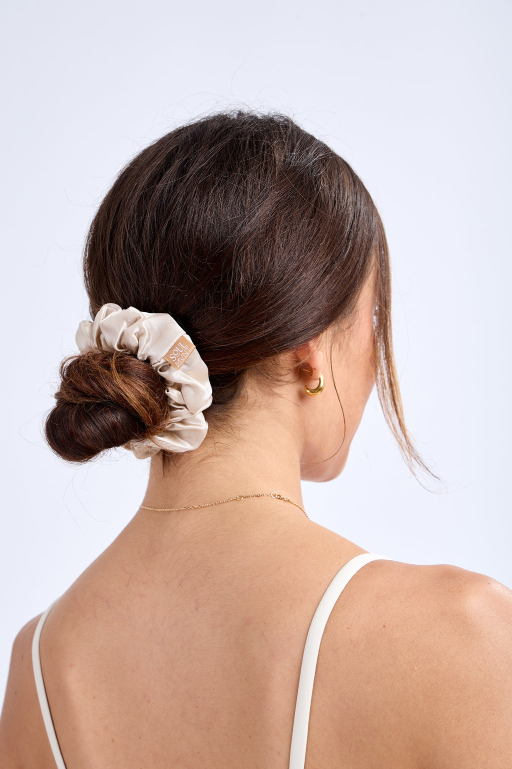 Classic Silk Scrunchy in Black