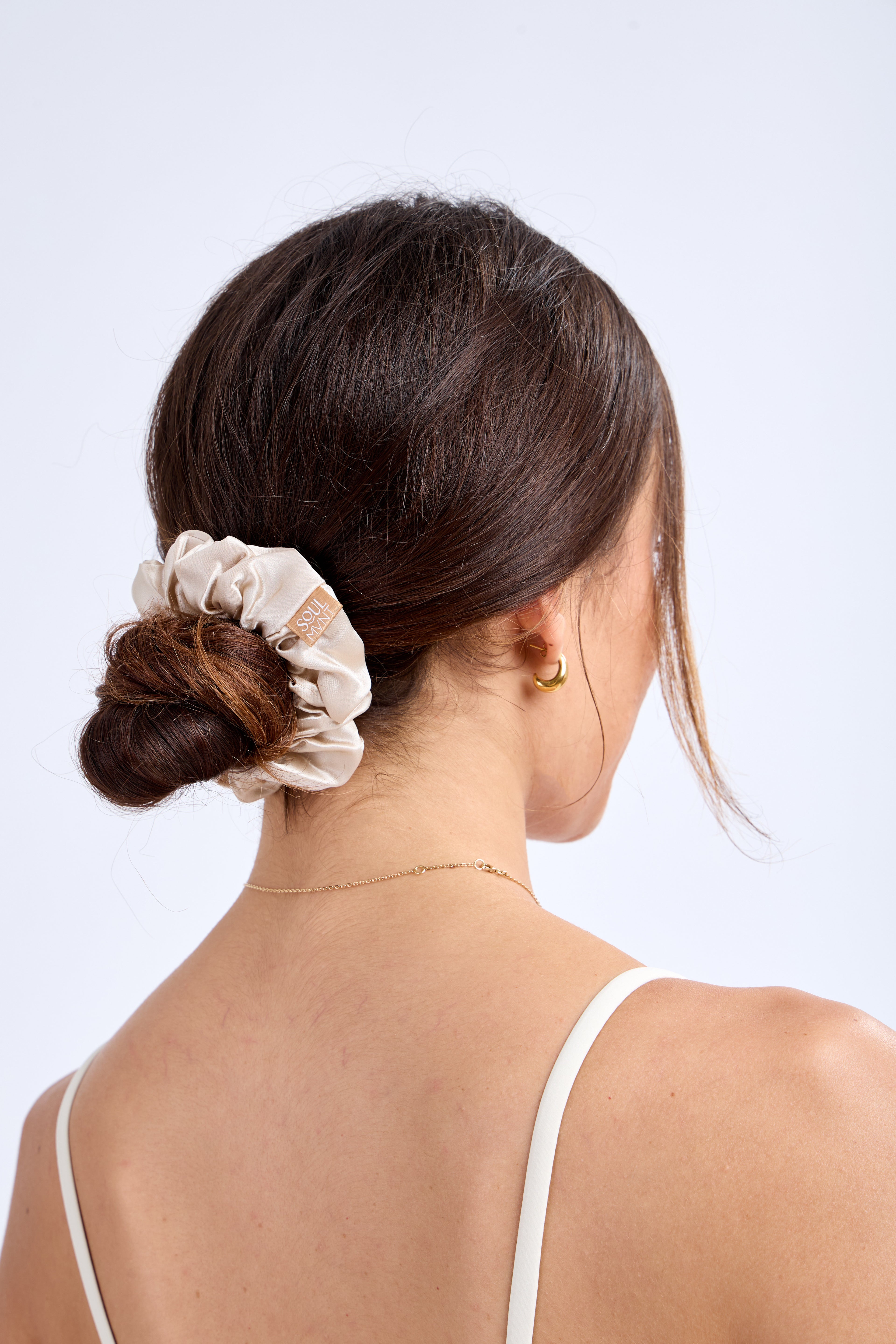 Classic Silk Scrunchy in Black