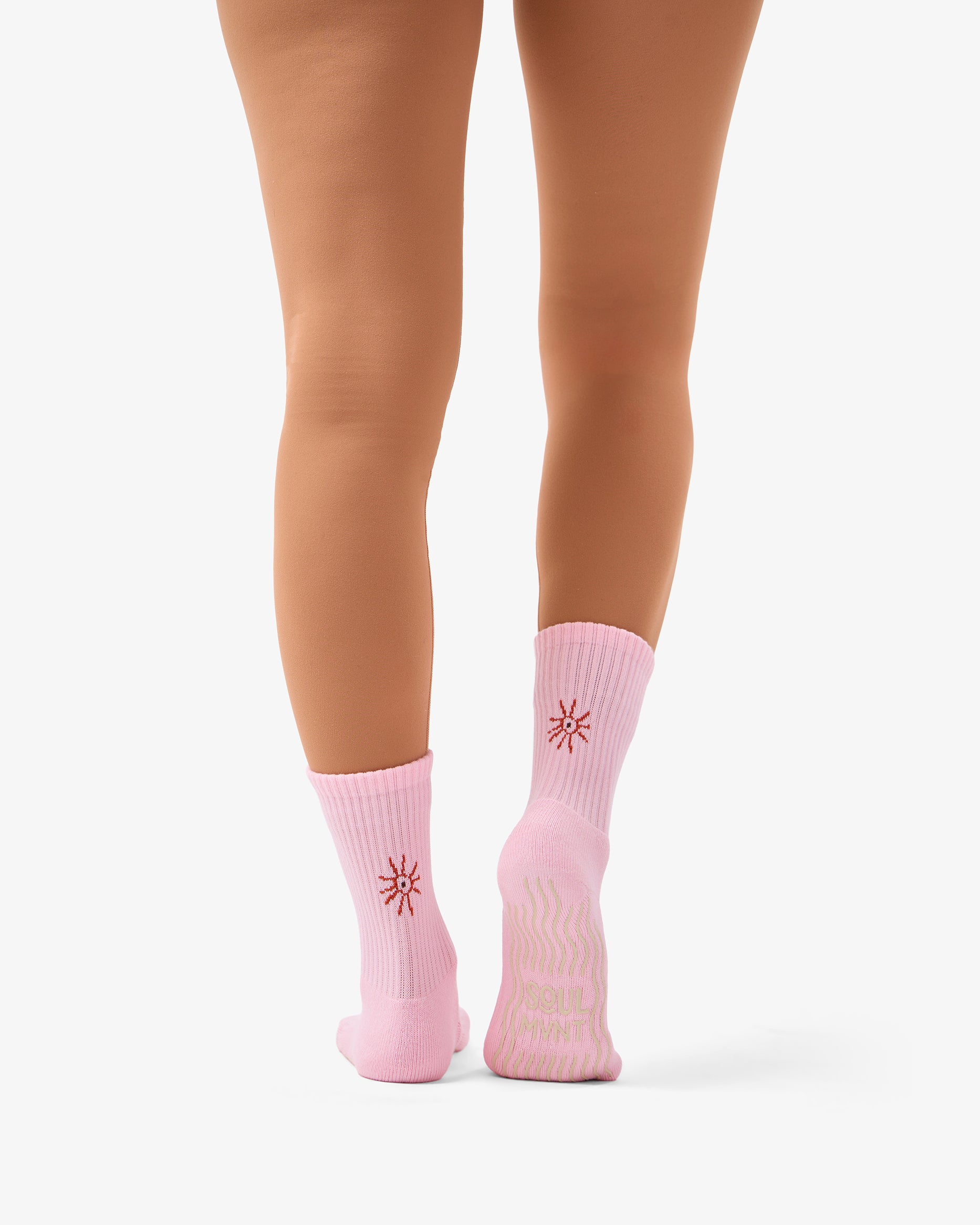 Signature Crew Socks in Pink