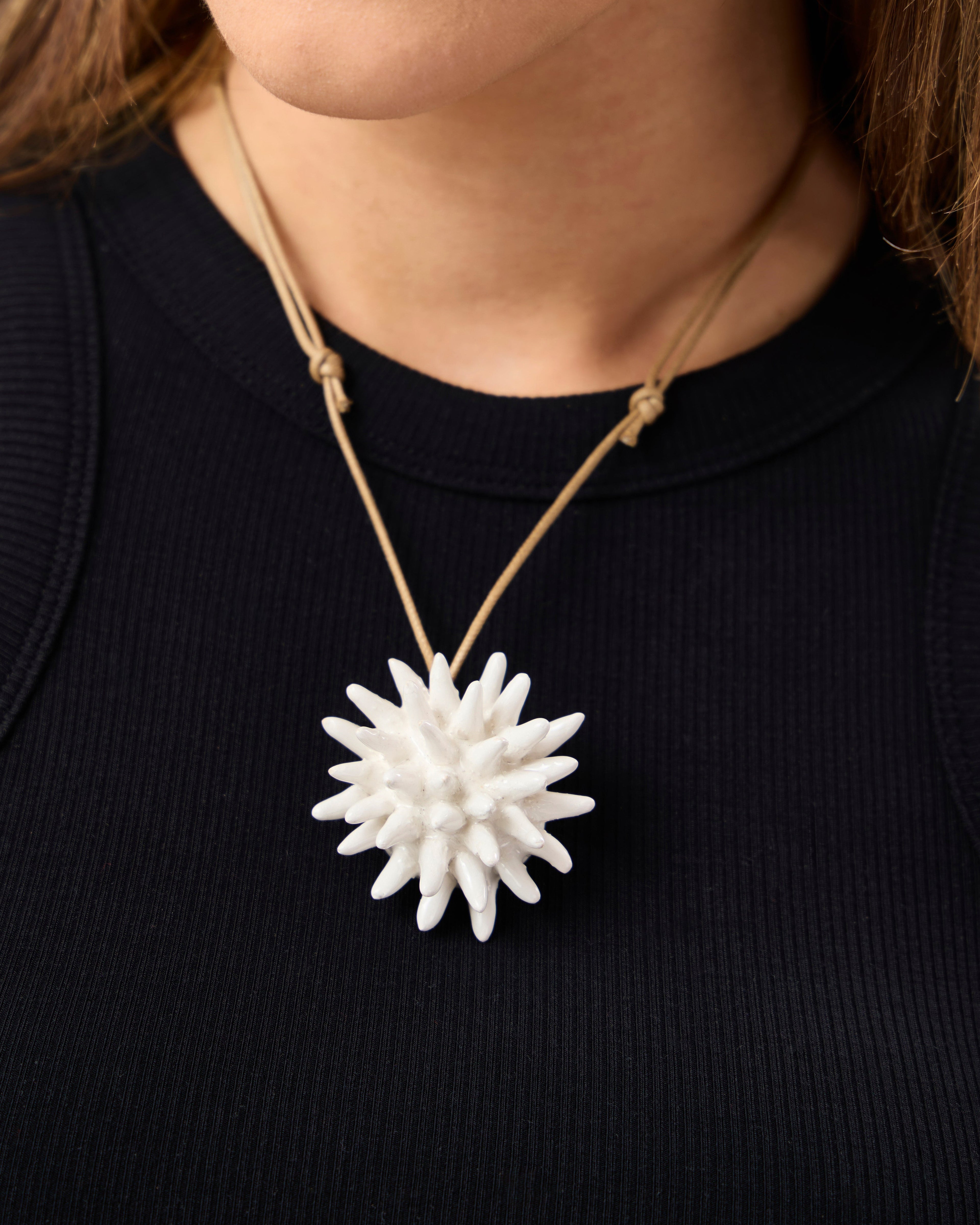 Sea Urchin Necklace in White | WAN06-White_0.jpg