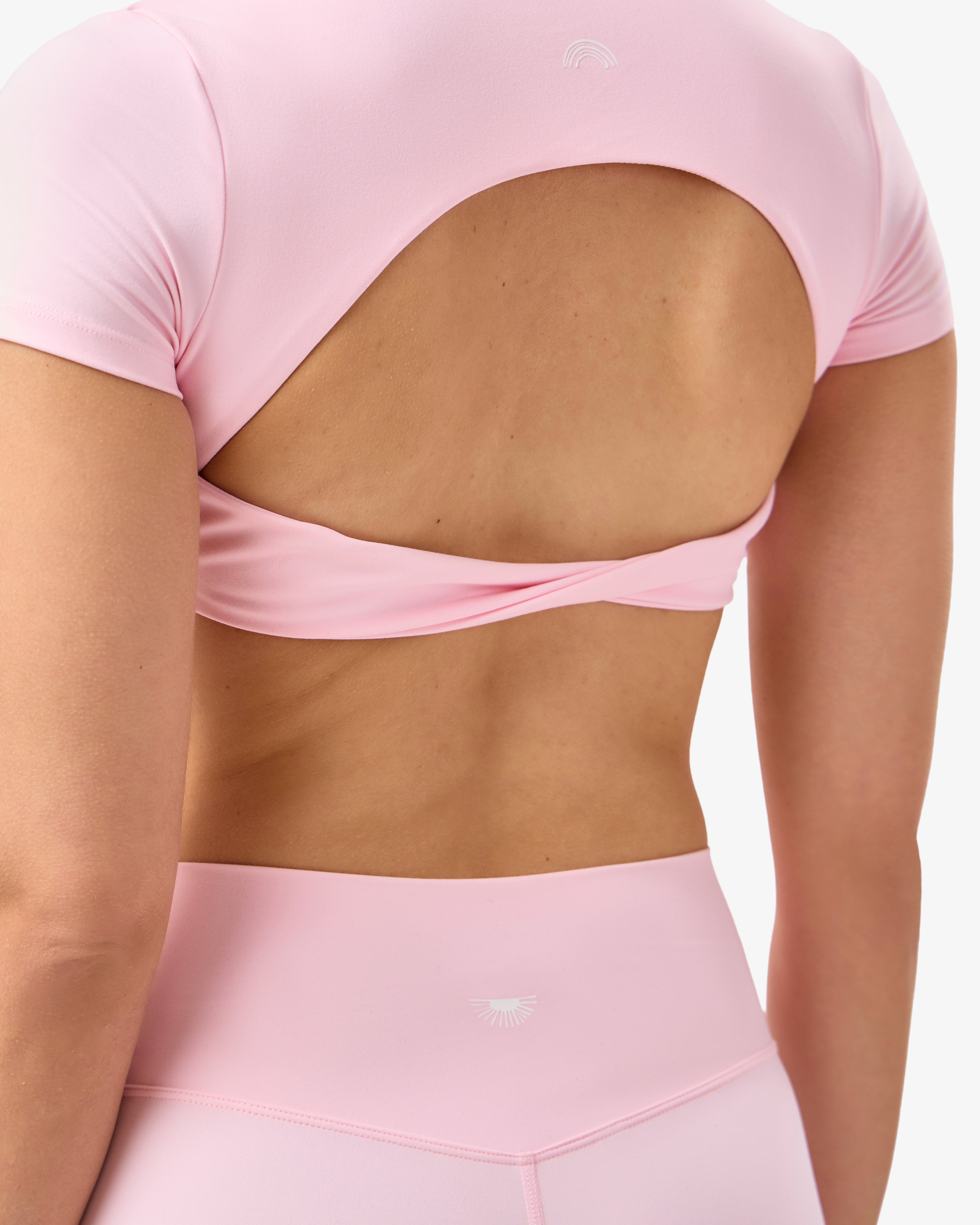 Flared Leggings in Bubble Pink