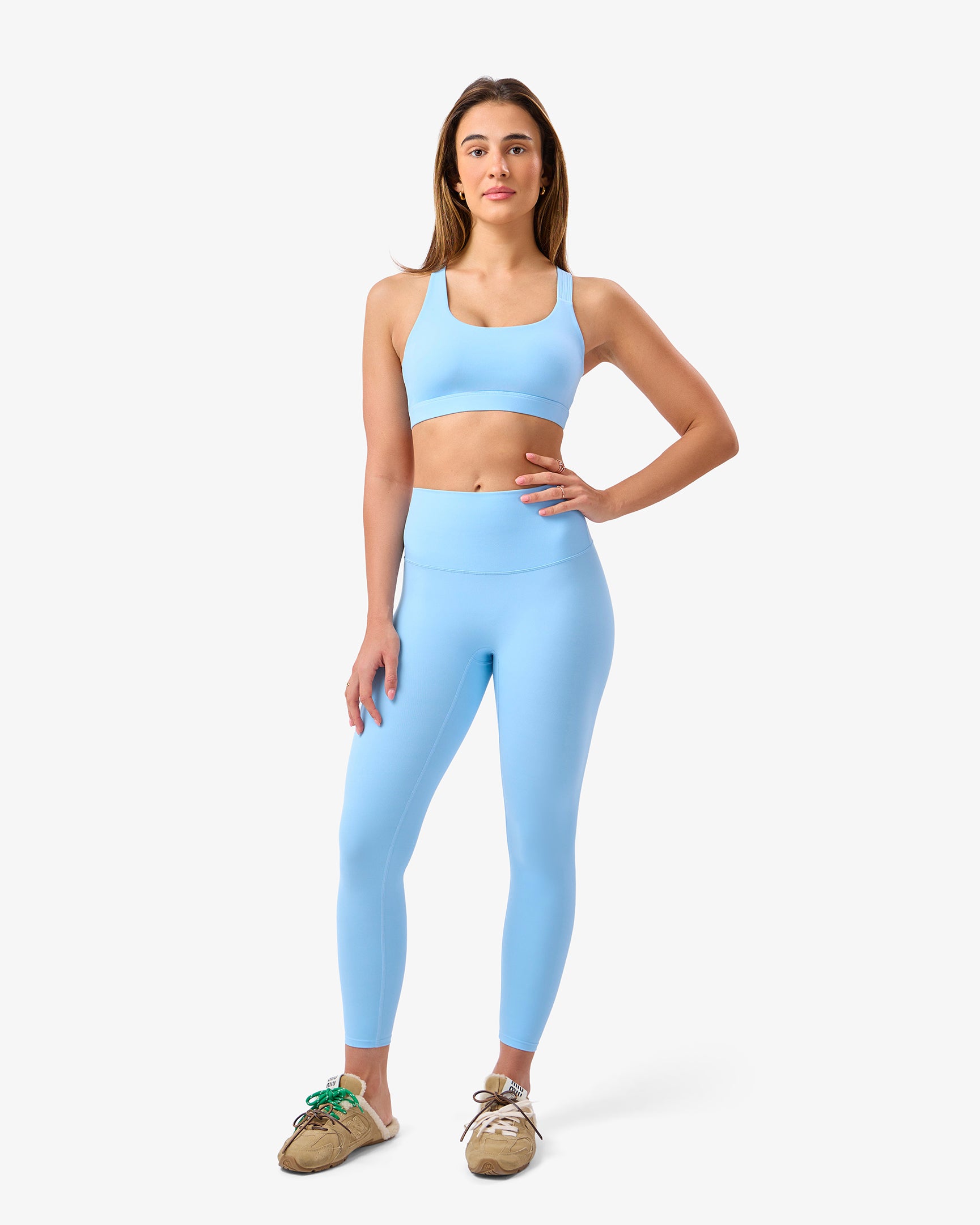 Brushed Leggings in Baby Blue
