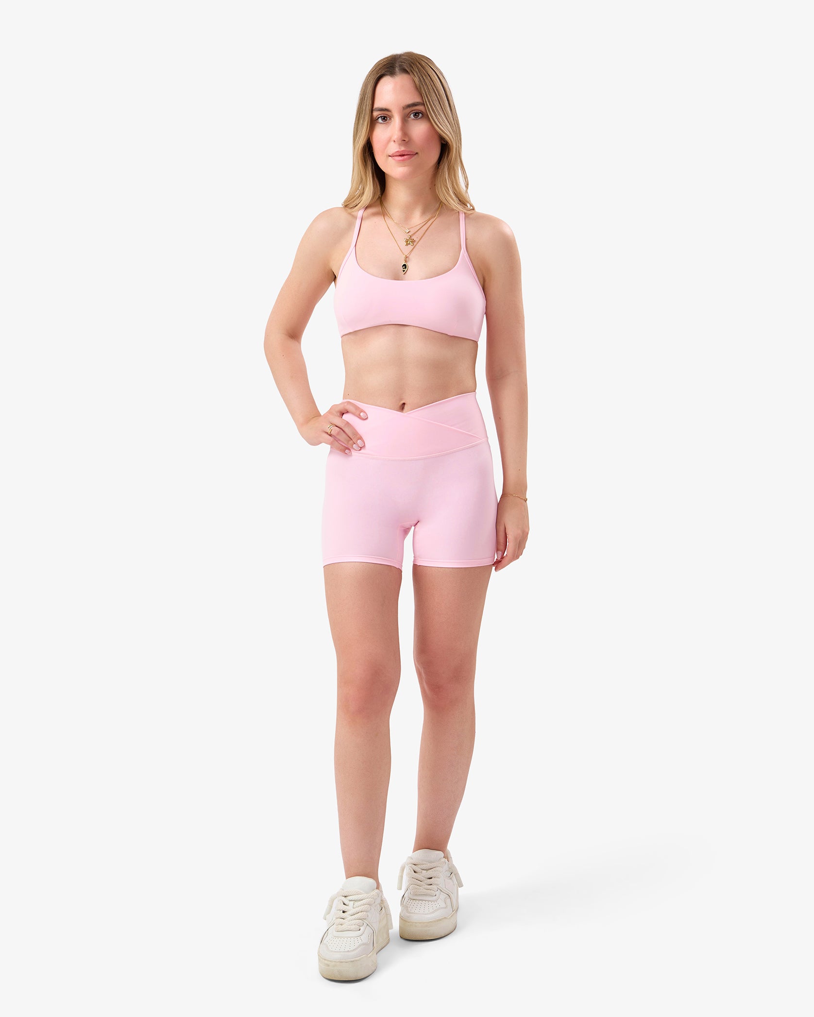 Biker Shorts in Bubble Pink