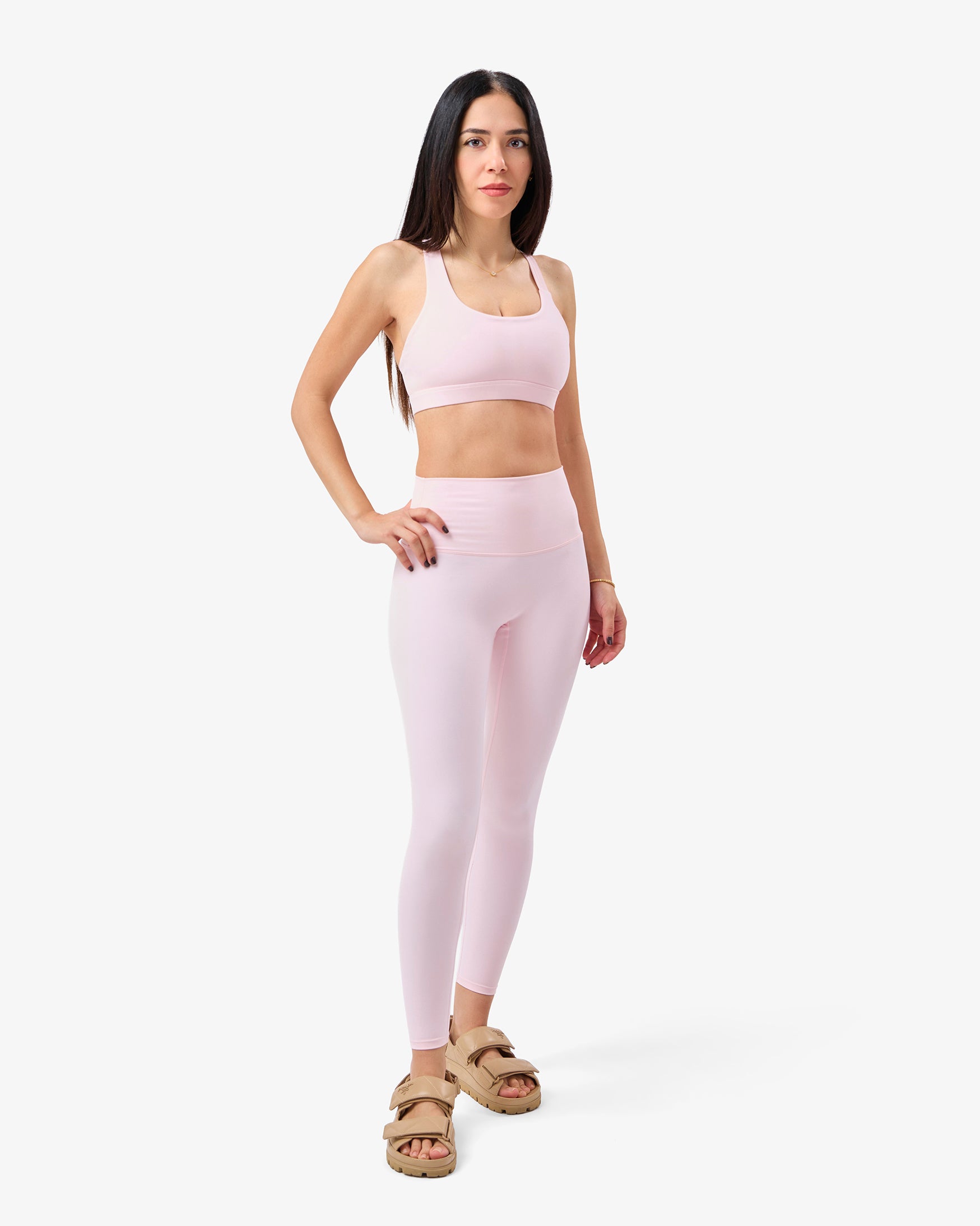 Brushed Leggings in Light Pink