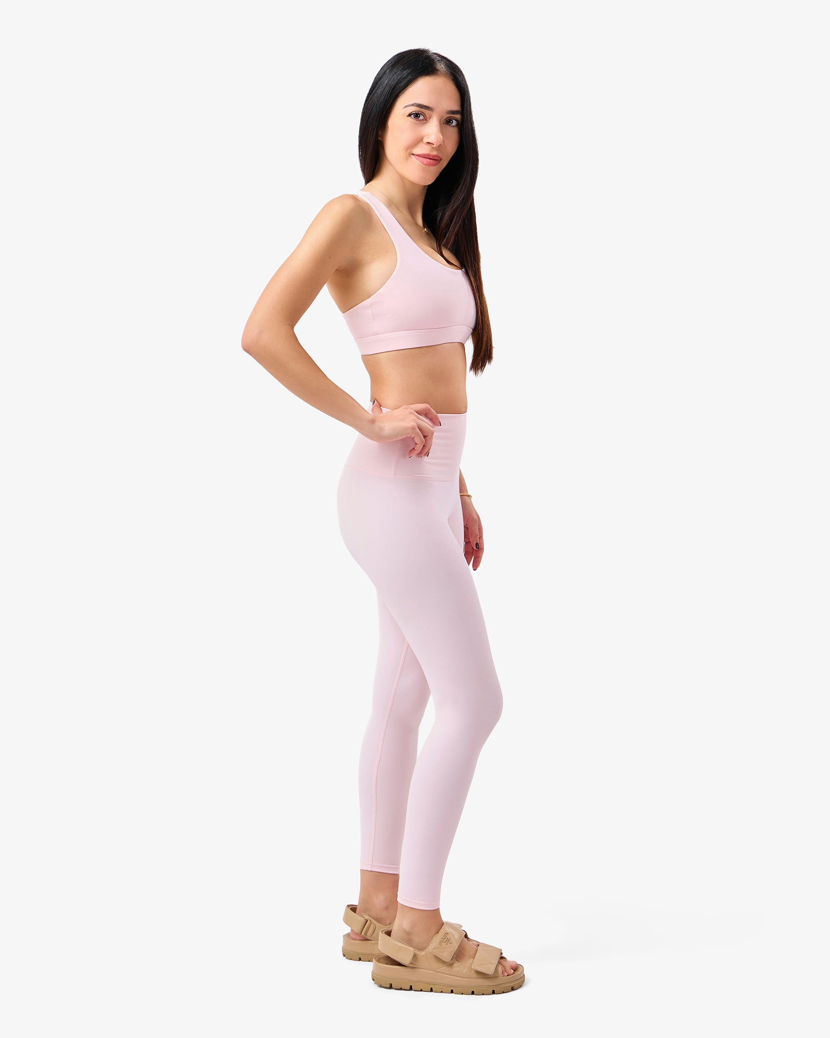 Brushed Leggings in Light Pink