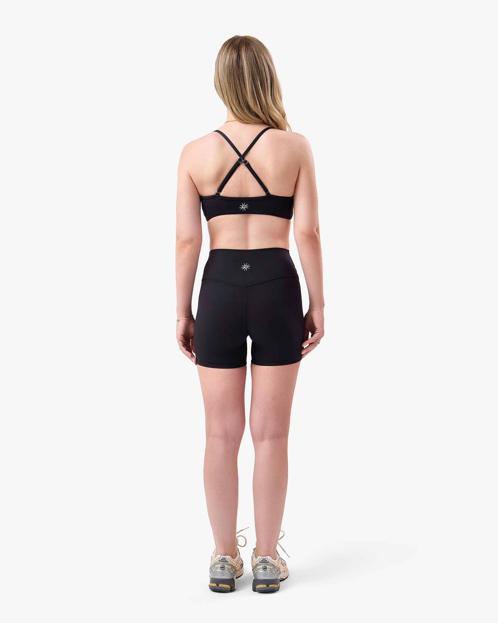 Criss Cross Sports Bra in Black
