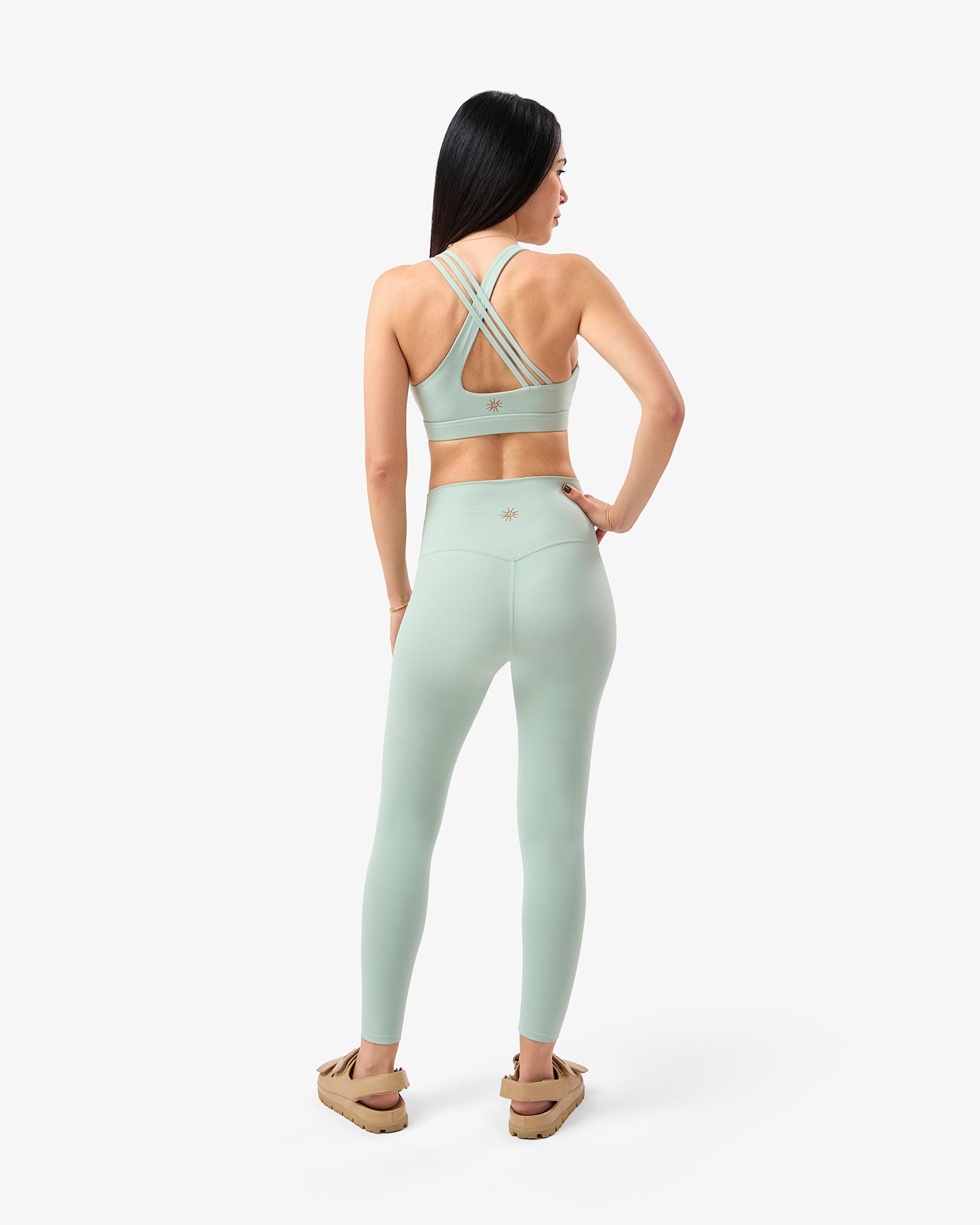 Brushed Leggings in Mint Green