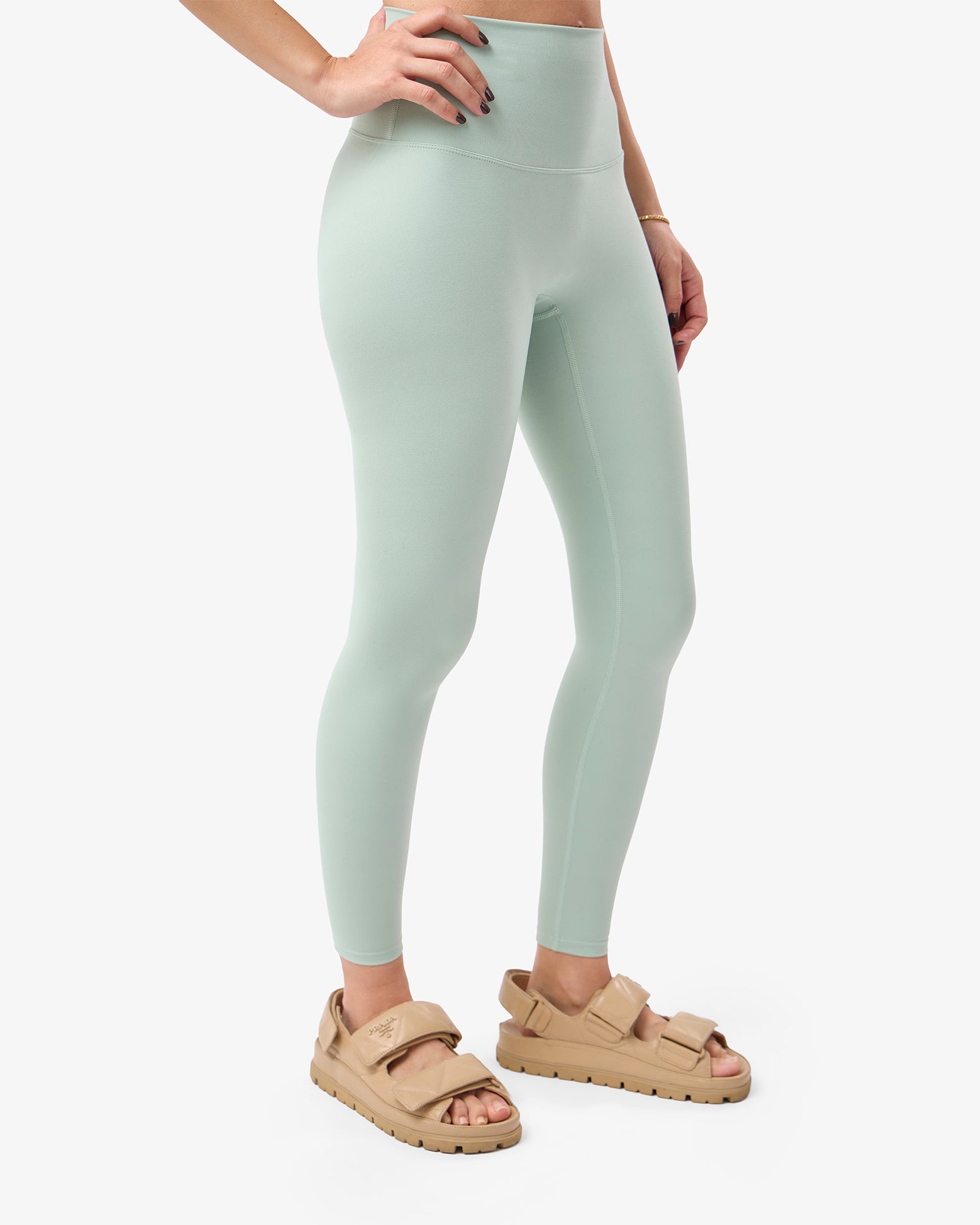 Brushed Leggings in Mint Green