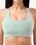 Brushed Sports Bra in Mint Green