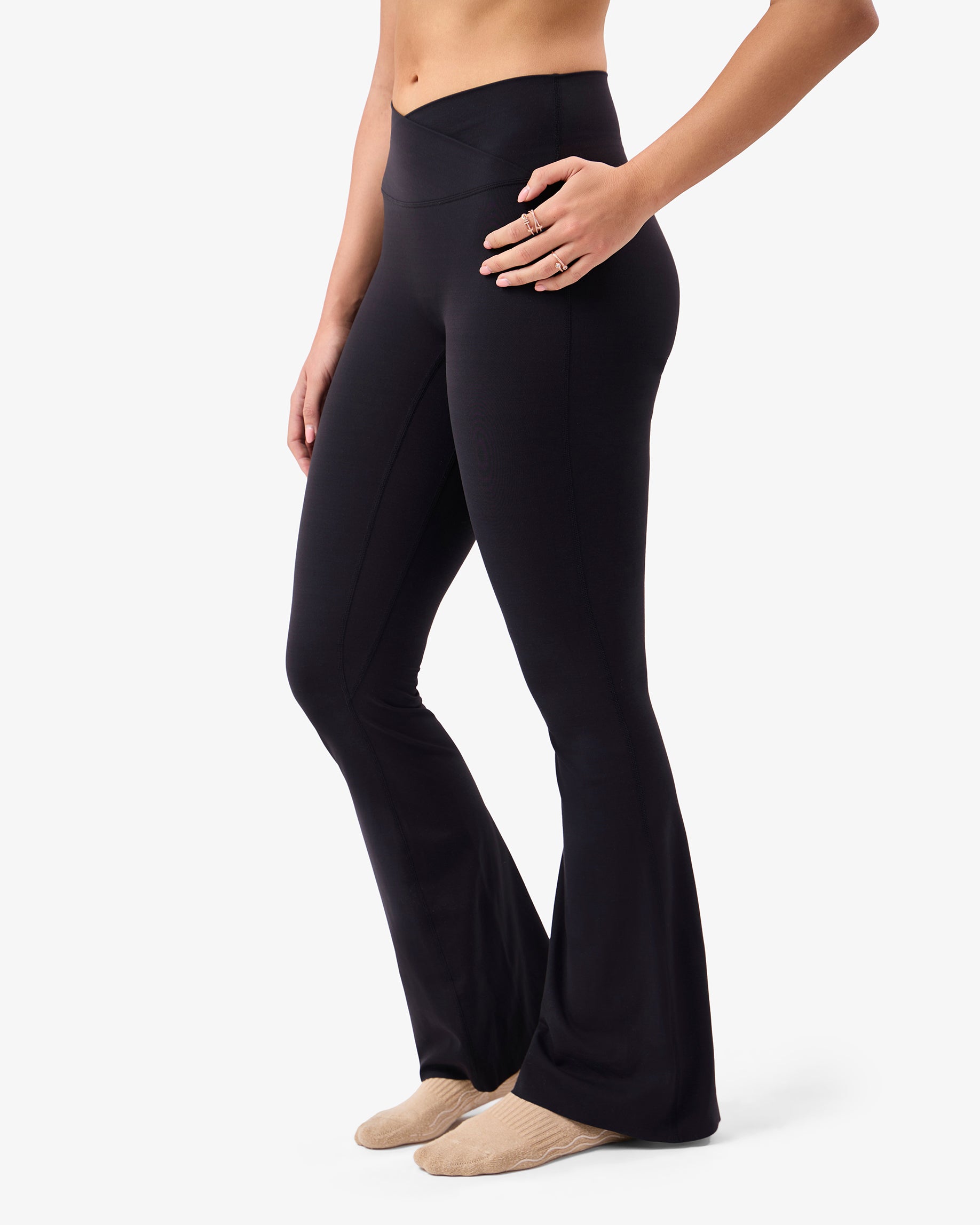 Flared Leggings in Black