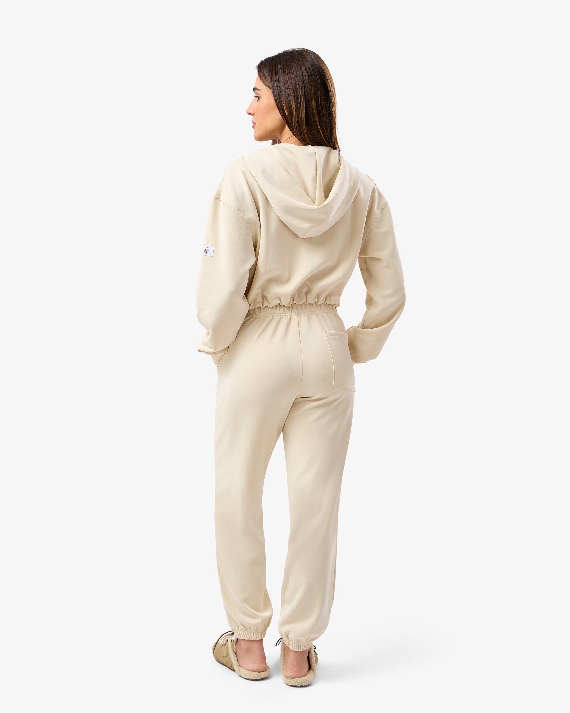 Brushed Modal Zipup in Ivory