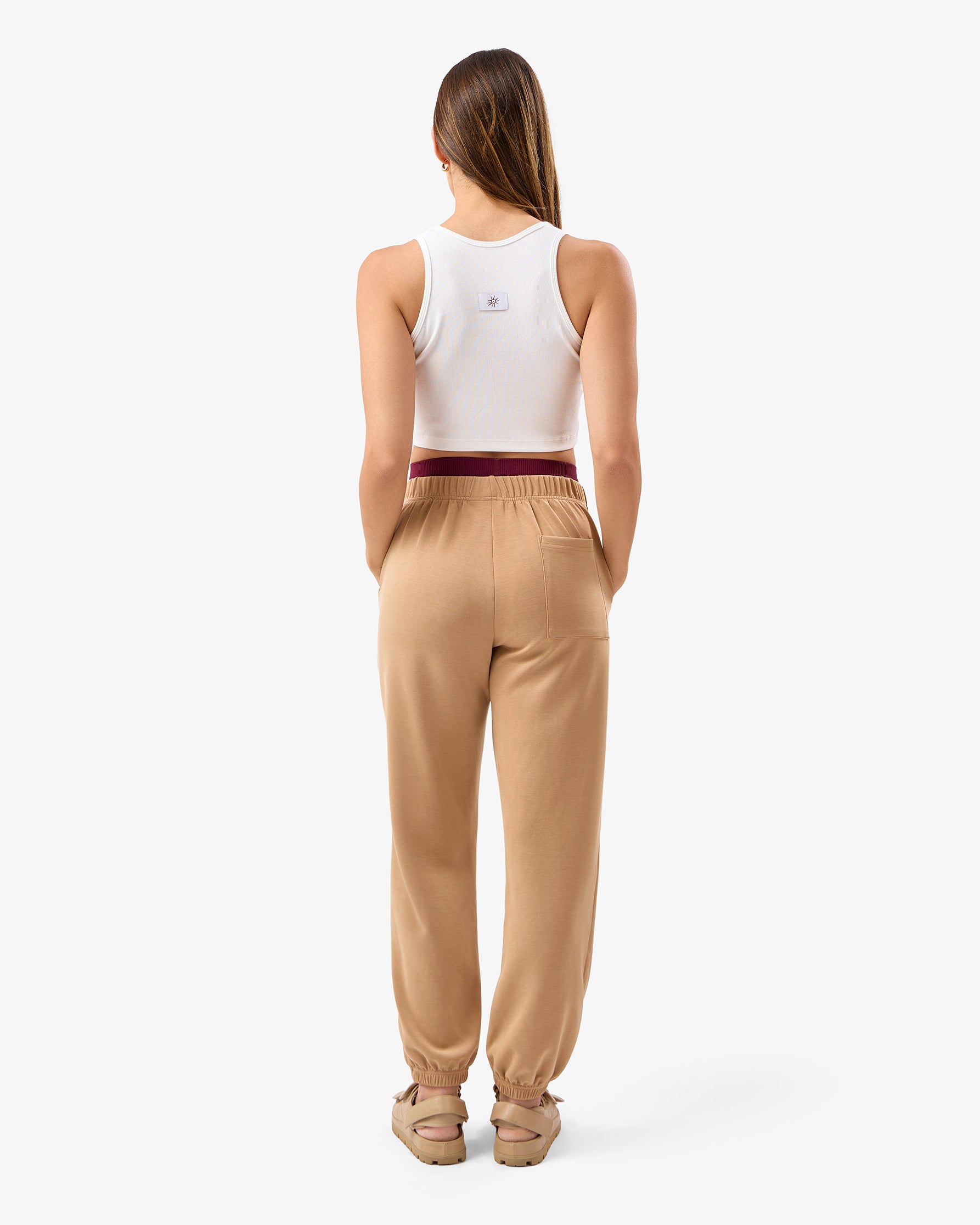 Ribbed Cotton Tank in White