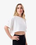 Essential Cropped Tee in White
