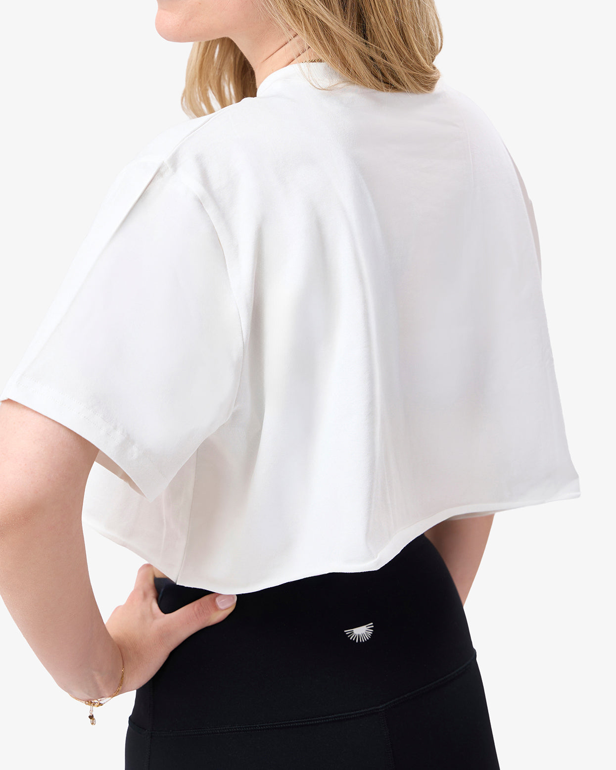 Lagree UAE NOT Pilates Cropped Tee in White