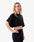 Essential Cropped Tee in Black