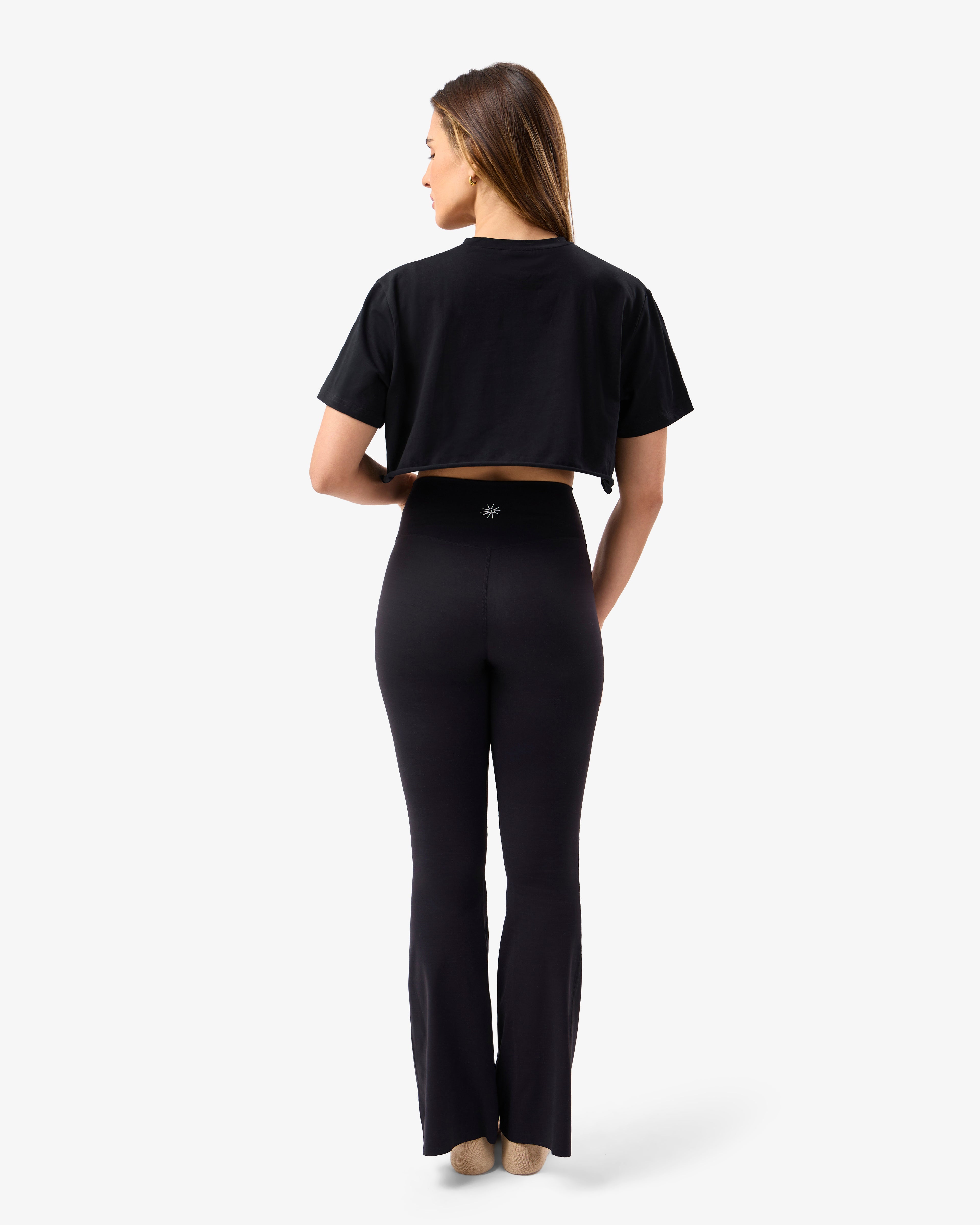 Lagree UAE Yalla Cropped Tee in Black