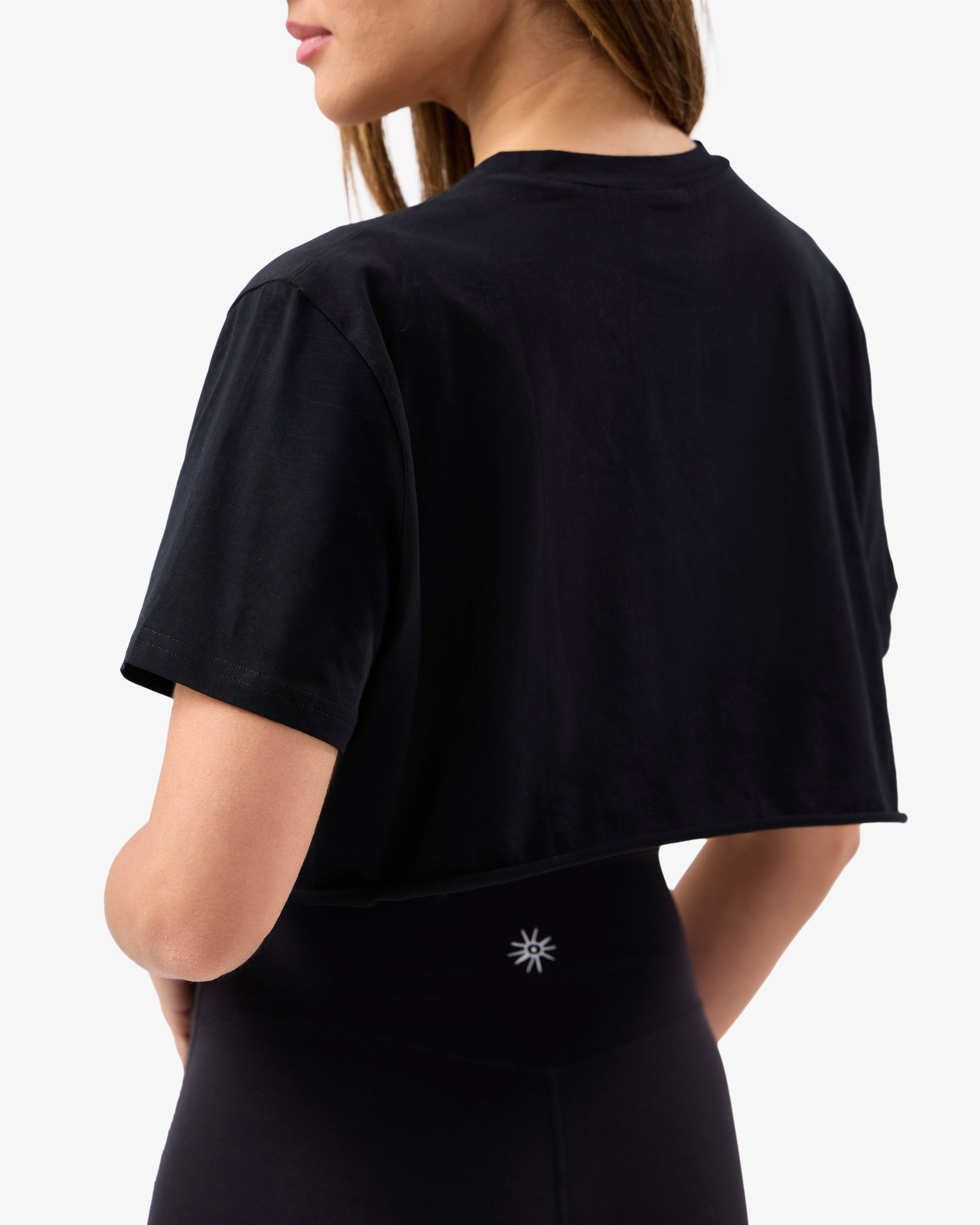 Lagree UAE Yalla Cropped Tee in Black